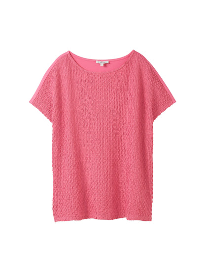 Tom Tailor Carmine Pink Women Regular Fit Short-Sleeved T-Shirt SKU: 1041542_15799 Image 07