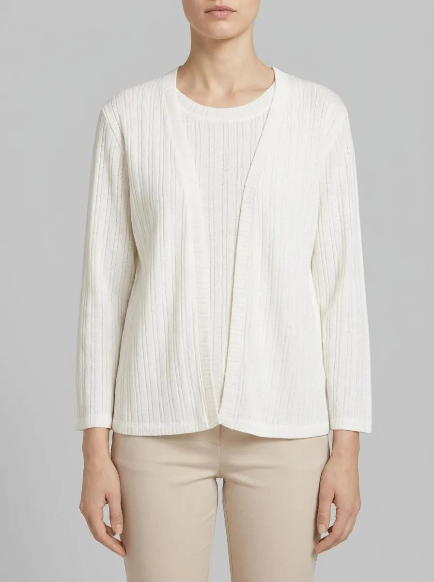 Tom Tailor Whisper White Women Cardigan with 3/4 Sleeves SKU: 1041568_10315 Image 00
