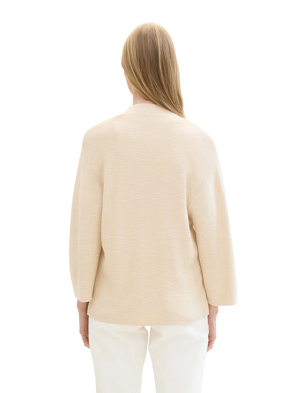 Tom Tailor Summer Beige Women Loose Fit 3/4-Sleeves Cardigans SKU: 1041591_21650 Image 03