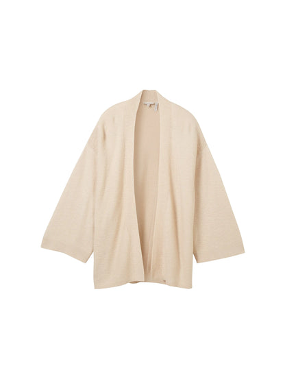 Tom Tailor Summer Beige Women Loose Fit 3/4-Sleeves Cardigans SKU: 1041591_21650 Image 07