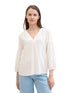 Tom Tailor White Women Blouse with a V-Neckline SKU: 1041675_20000 Image 01