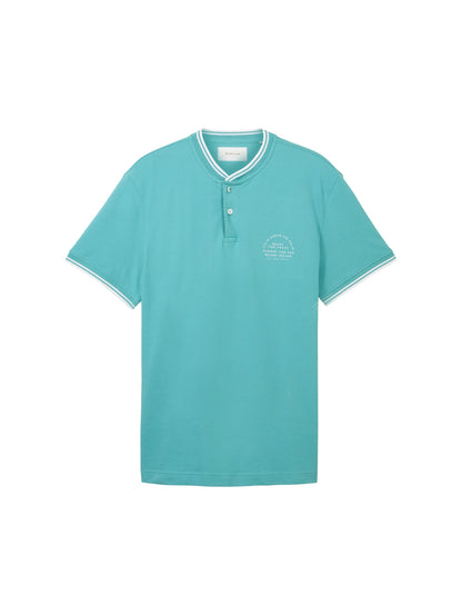 Tom Tailor Meadow Teal Men Polo Shirt with a Print SKU: 1041834_35272 Image 07