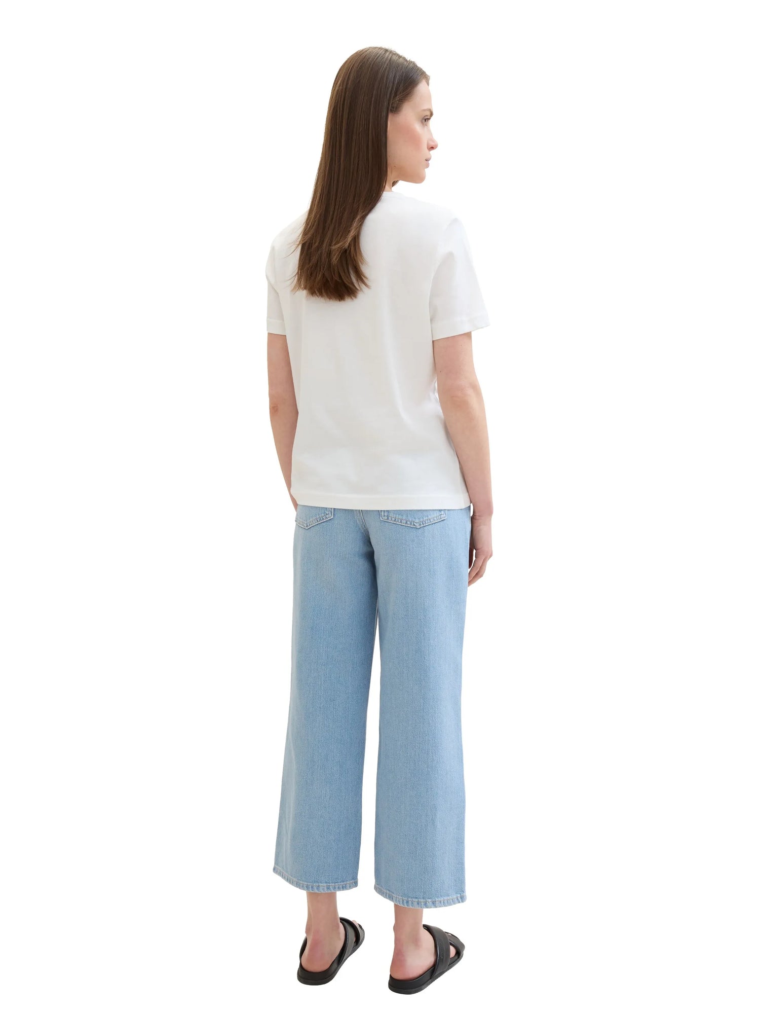 Tom Tailor Light Stone Bright Blue Denim Women Culotte Jeans with Tencelª Lyocell SKU: 1041844_10151 Image 04