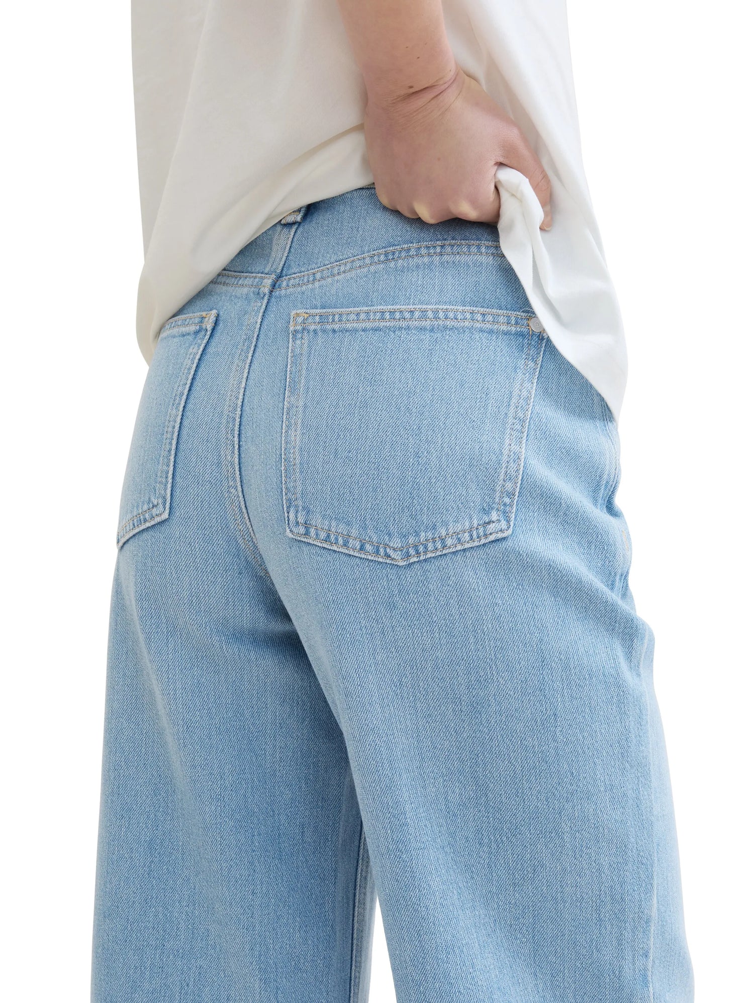 Tom Tailor Light Stone Bright Blue Denim Women Culotte Jeans with Tencelª Lyocell SKU: 1041844_10151 Image 07