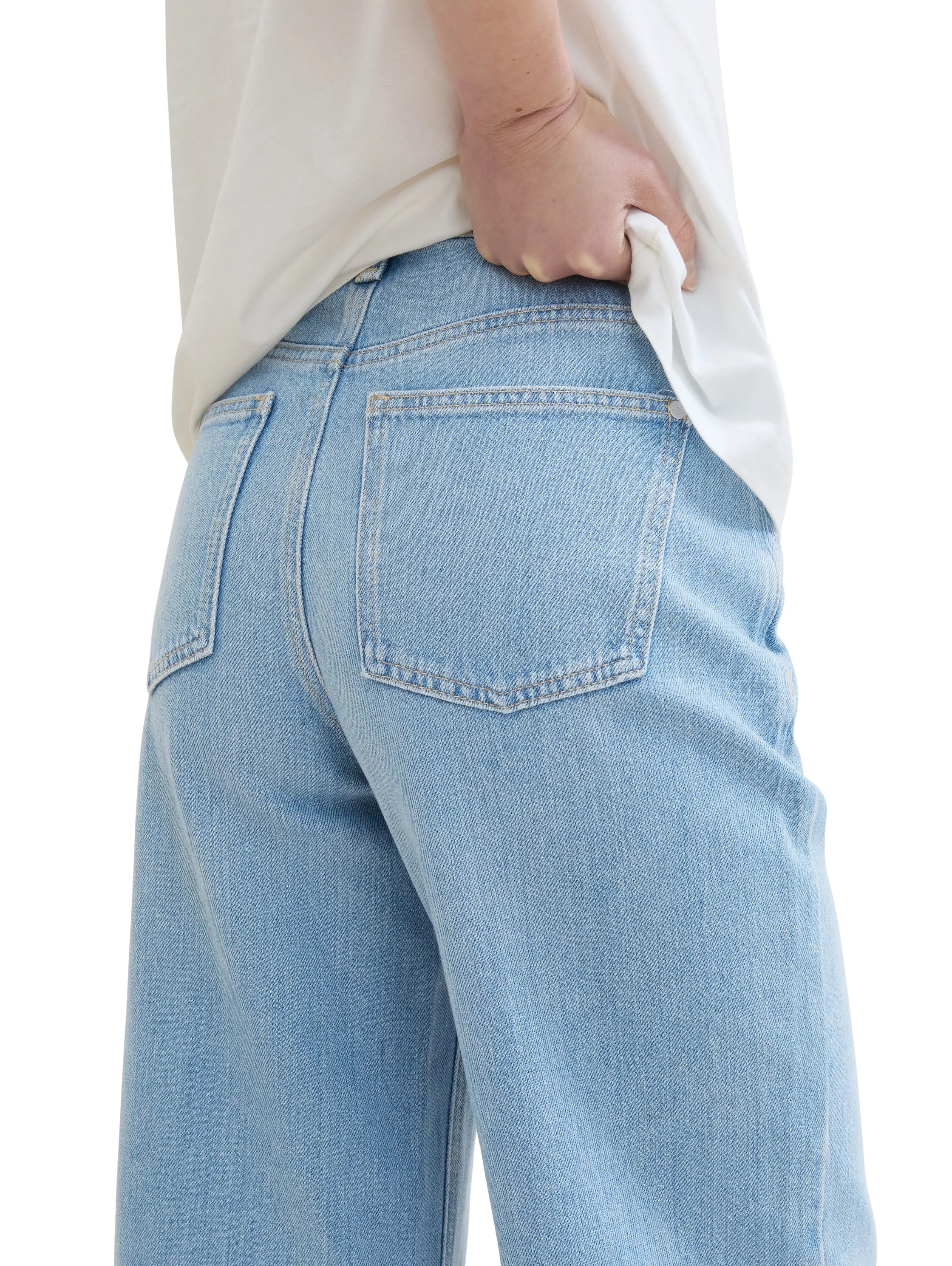 Tom Tailor Light Stone Bright Blue Denim Women Culotte Jeans with Tencelª Lyocell SKU: 1041844_10151 Image 07