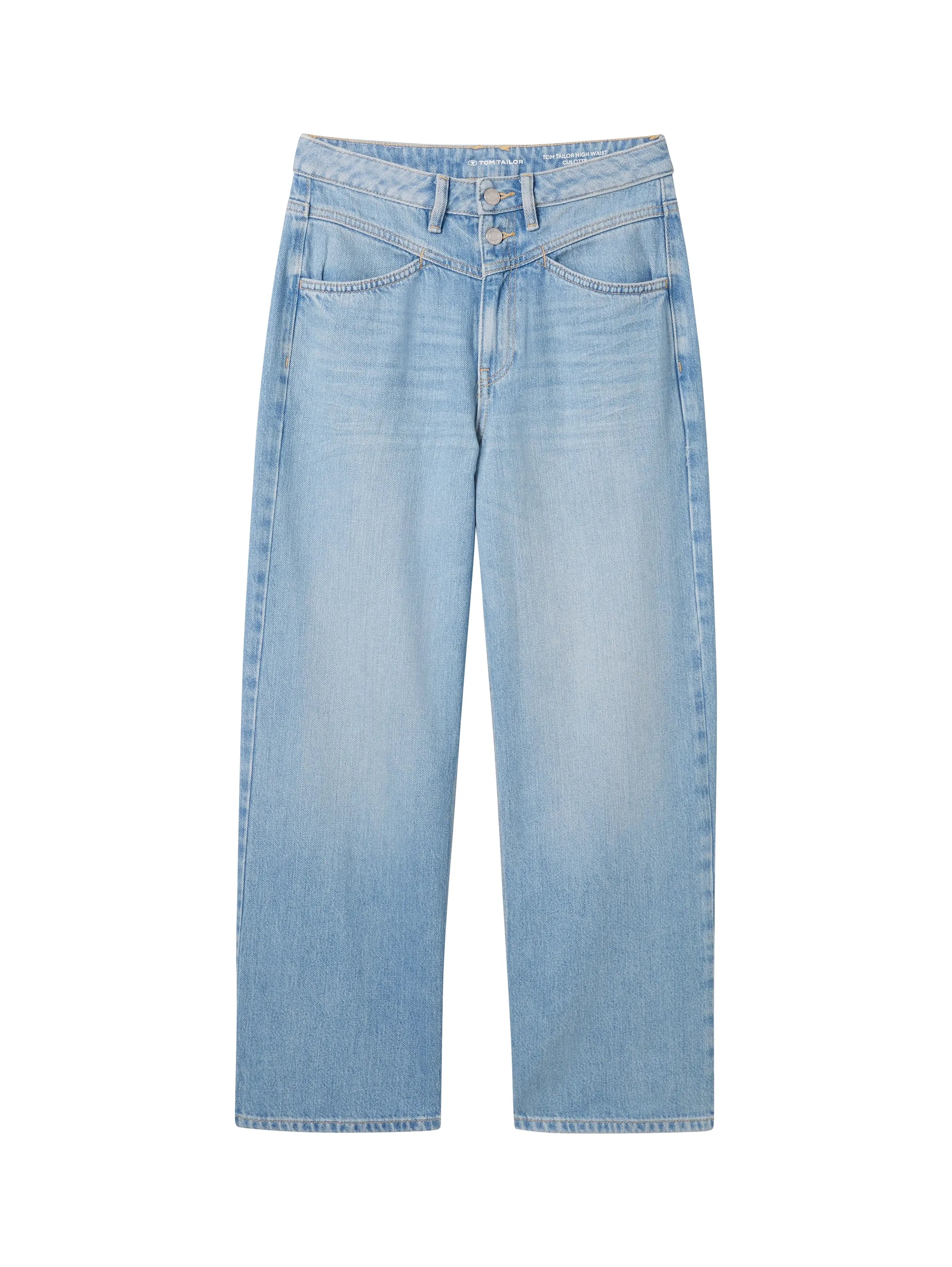 Tom Tailor Light Stone Bright Blue Denim Women Culotte Jeans with Tencelª Lyocell SKU: 1041844_10151 Image 08