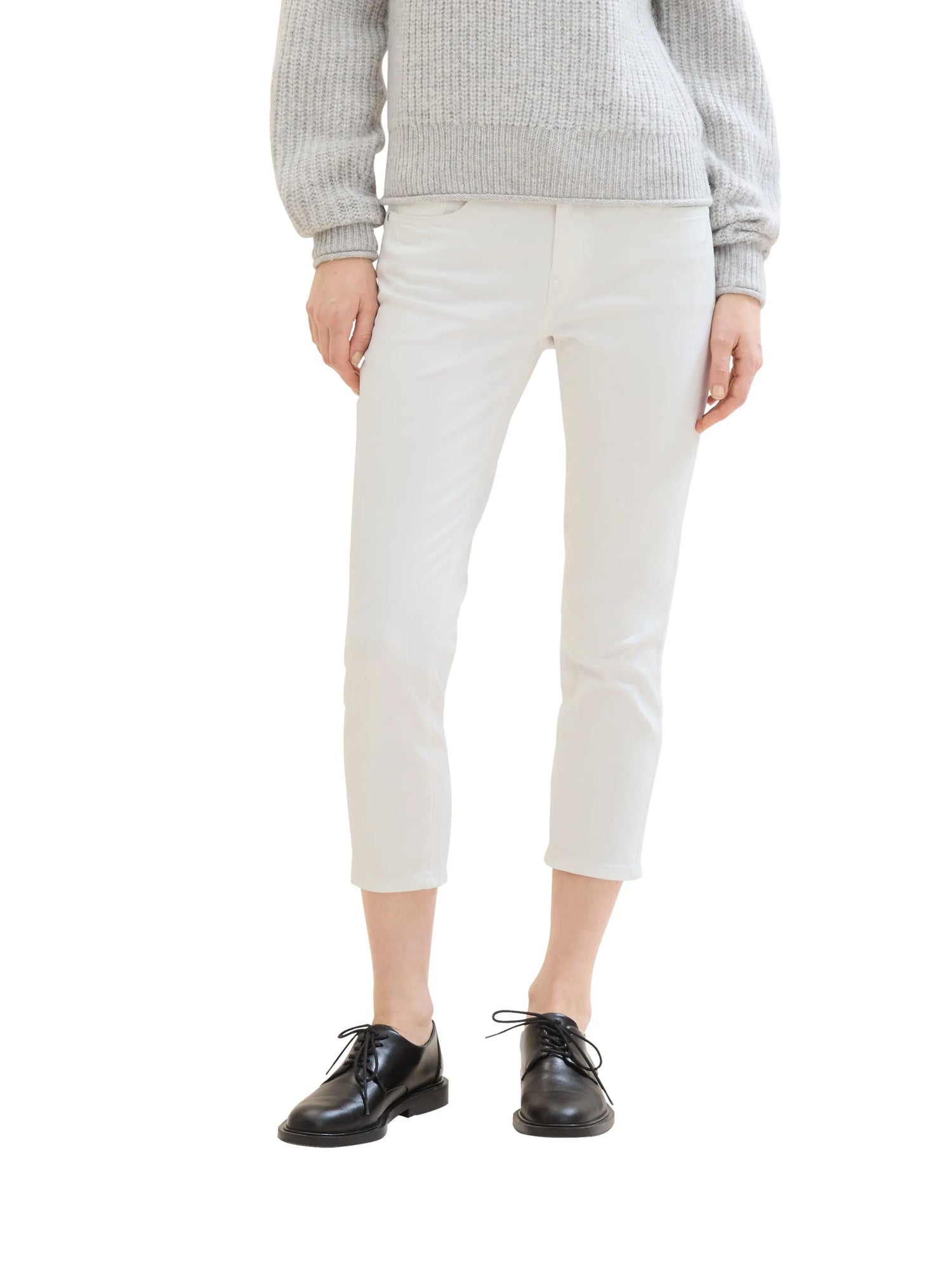 Tom Tailor White Women Ttalexa Straight Jeans Cropped SKU: 1041845_20000 Image 01