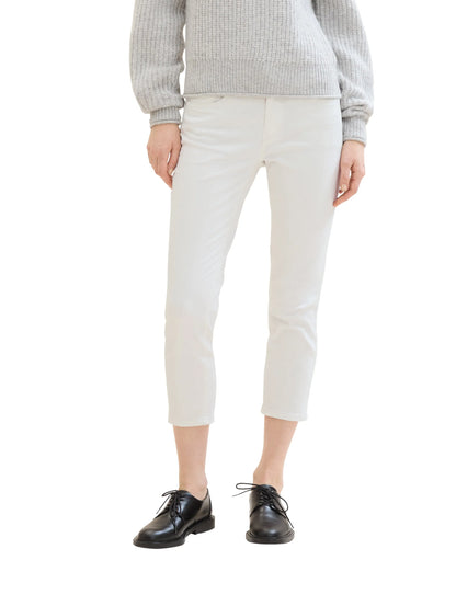 Tom Tailor White Women Ttalexa Straight Jeans Cropped SKU: 1041845_20000 Image 01