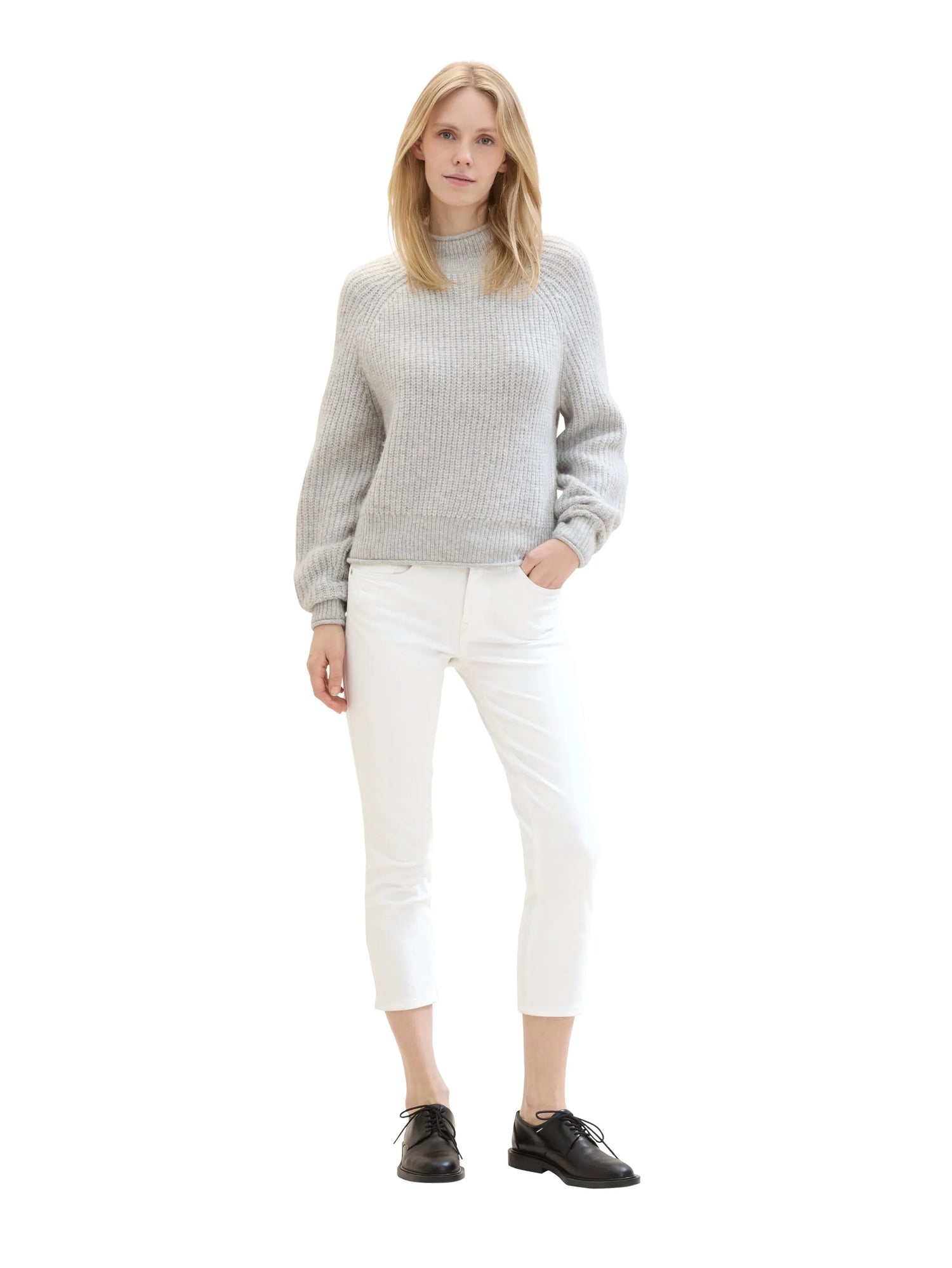 Tom Tailor White Women Ttalexa Straight Jeans Cropped SKU: 1041845_20000 Image 03