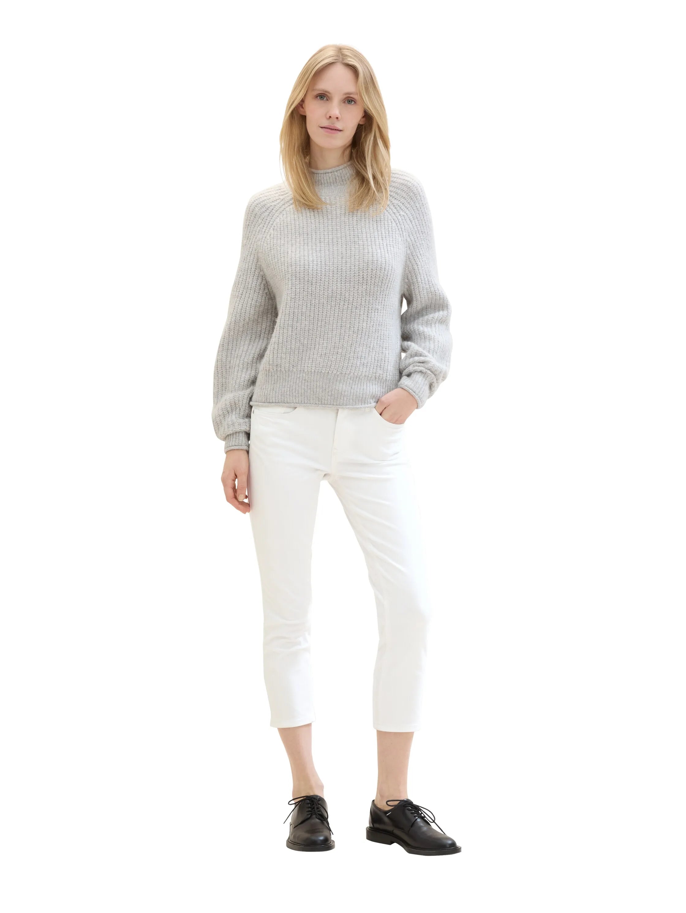 Tom Tailor White Women Ttalexa Straight Jeans Cropped SKU: 1041845_20000 Image 03