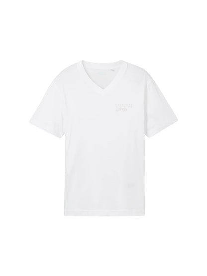 Tom Tailor White Men Regular Fit Short-Sleeved T-Shirt SKU: 1041863_20000 Image 07