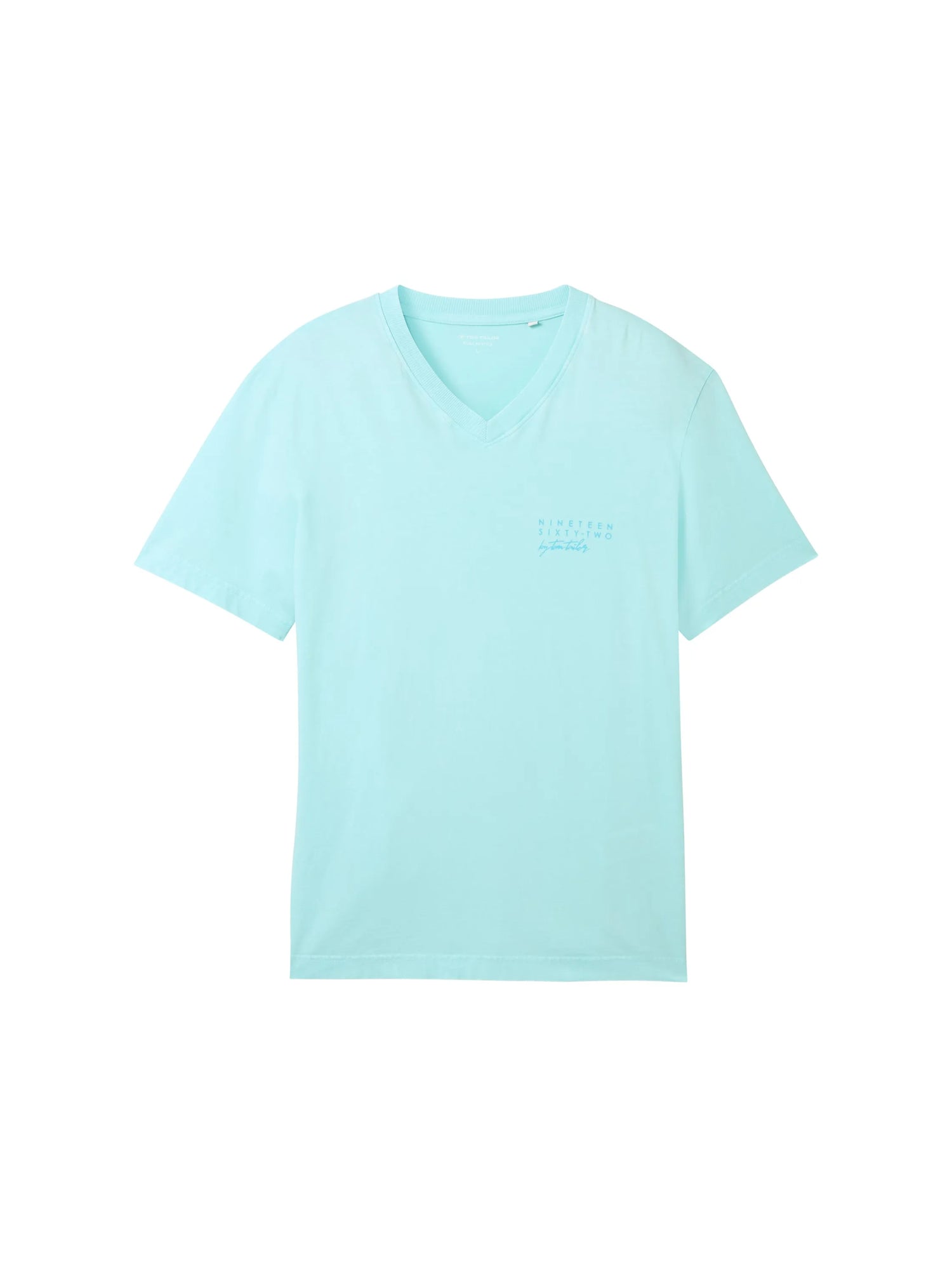 Tom Tailor Caribbean Turquoise Men Regular Fit Short-Sleeved T-Shirt SKU: 1041863_34921 Image 07