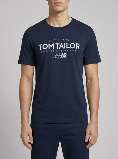 Tom Tailor Dark Blue Men Regular Fit Short-Sleeved T-Shirt SKU: 1041871_10302 Image 00