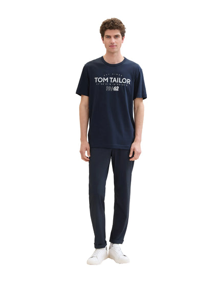 Tom Tailor Dark Blue Men Regular Fit Short-Sleeved T-Shirt SKU: 1041871_10302 Image 02