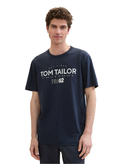 Tom Tailor Dark Blue Men Regular Fit Short-Sleeved T-Shirt SKU: 1041871_10302 Image 05