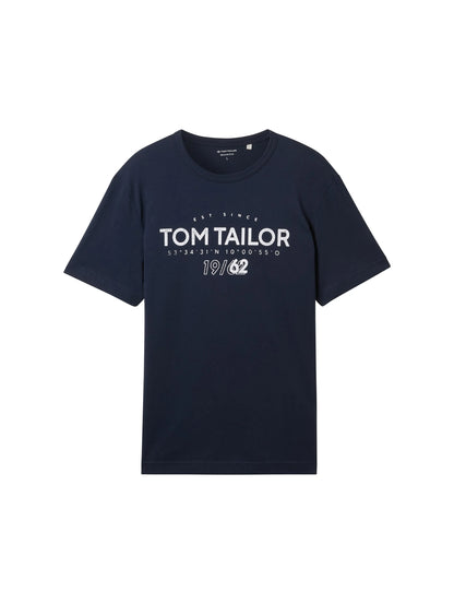 Tom Tailor Dark Blue Men Regular Fit Short-Sleeved T-Shirt SKU: 1041871_10302 Image 07