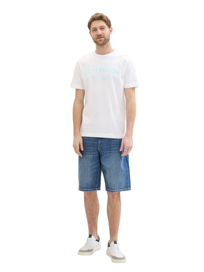 Tom Tailor White Men Regular Fit Short-Sleeved T-Shirt SKU: 1041871_20000 Image 02