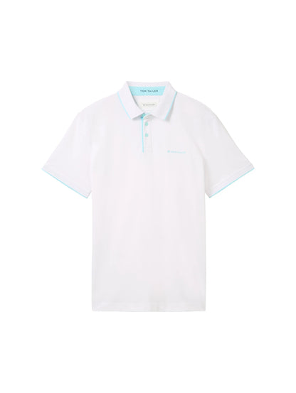 Tom Tailor White Men Regular Fit Short-Sleeved Polo Shirt SKU: 1041872_20000 Image 07