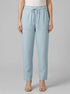 Tom Tailor Dusty Mint Blue Women Loose Trousers with Linen SKU: 1041914_30463 Image 00