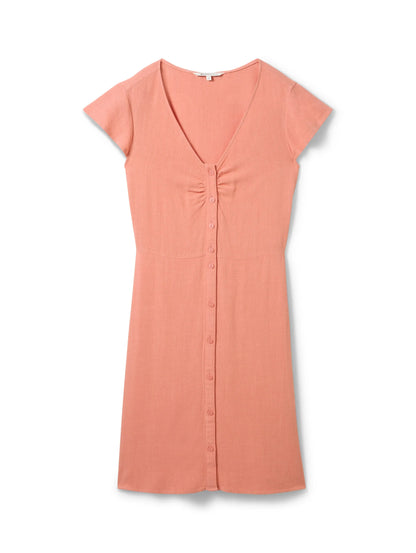 Denim Tom Tailor Burnt Terracotta Women Mini Dress with Linen SKU: 1041995_35155 Image 07