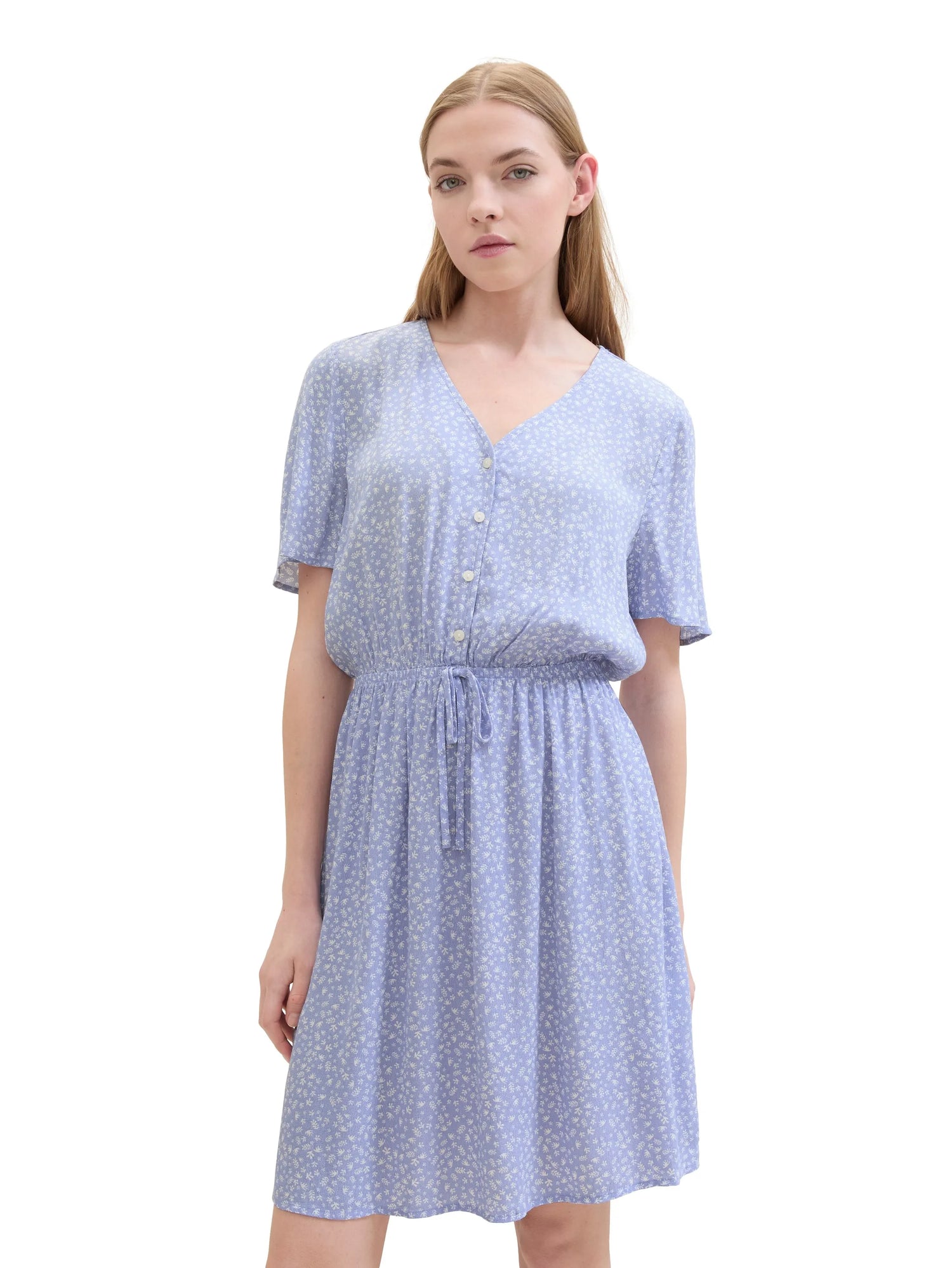 Denim Tom Tailor Green Minimal Print Women Mini Dress with an All-Over Print SKU: 1041997_35326 Image 01