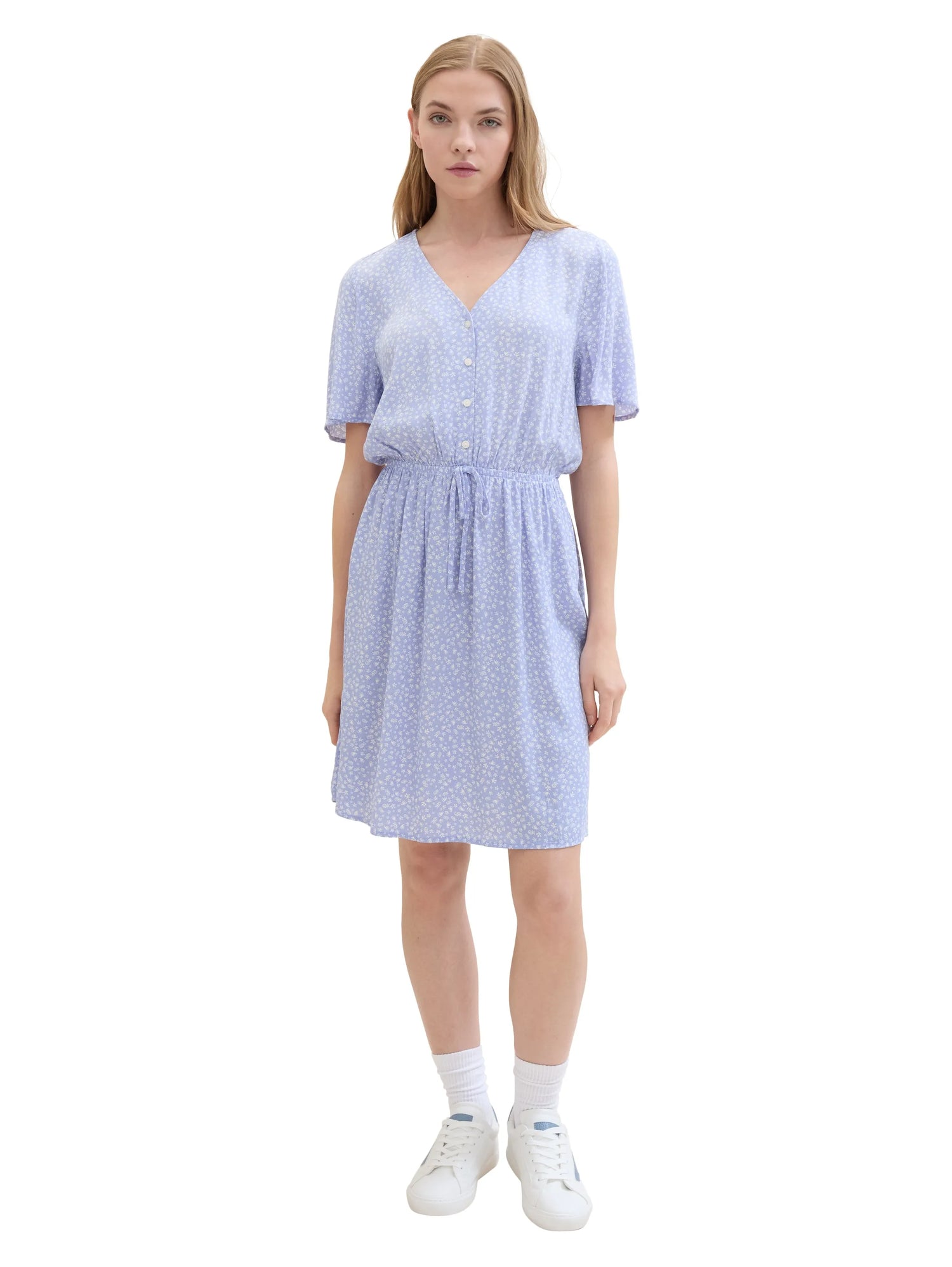 Denim Tom Tailor Green Minimal Print Women Mini Dress with an All-Over Print SKU: 1041997_35326 Image 04