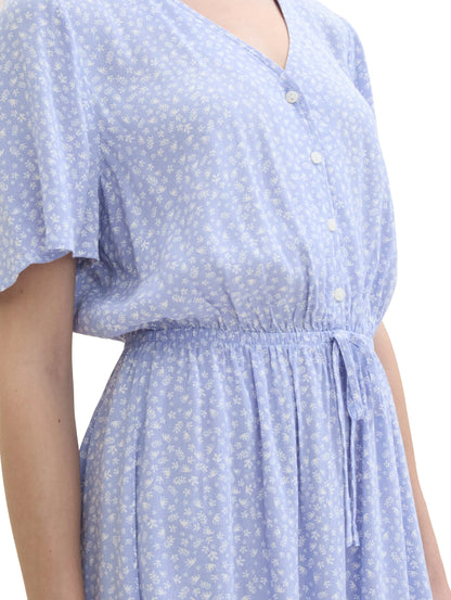 Denim Tom Tailor Green Minimal Print Women Mini Dress with an All-Over Print SKU: 1041997_35326 Image 05
