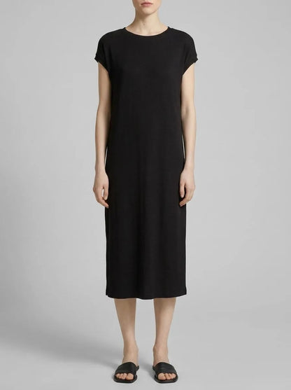 Denim Tom Tailor Deep Black Women Midi T-Shirt Dress SKU: 1041998_14482 Image 00