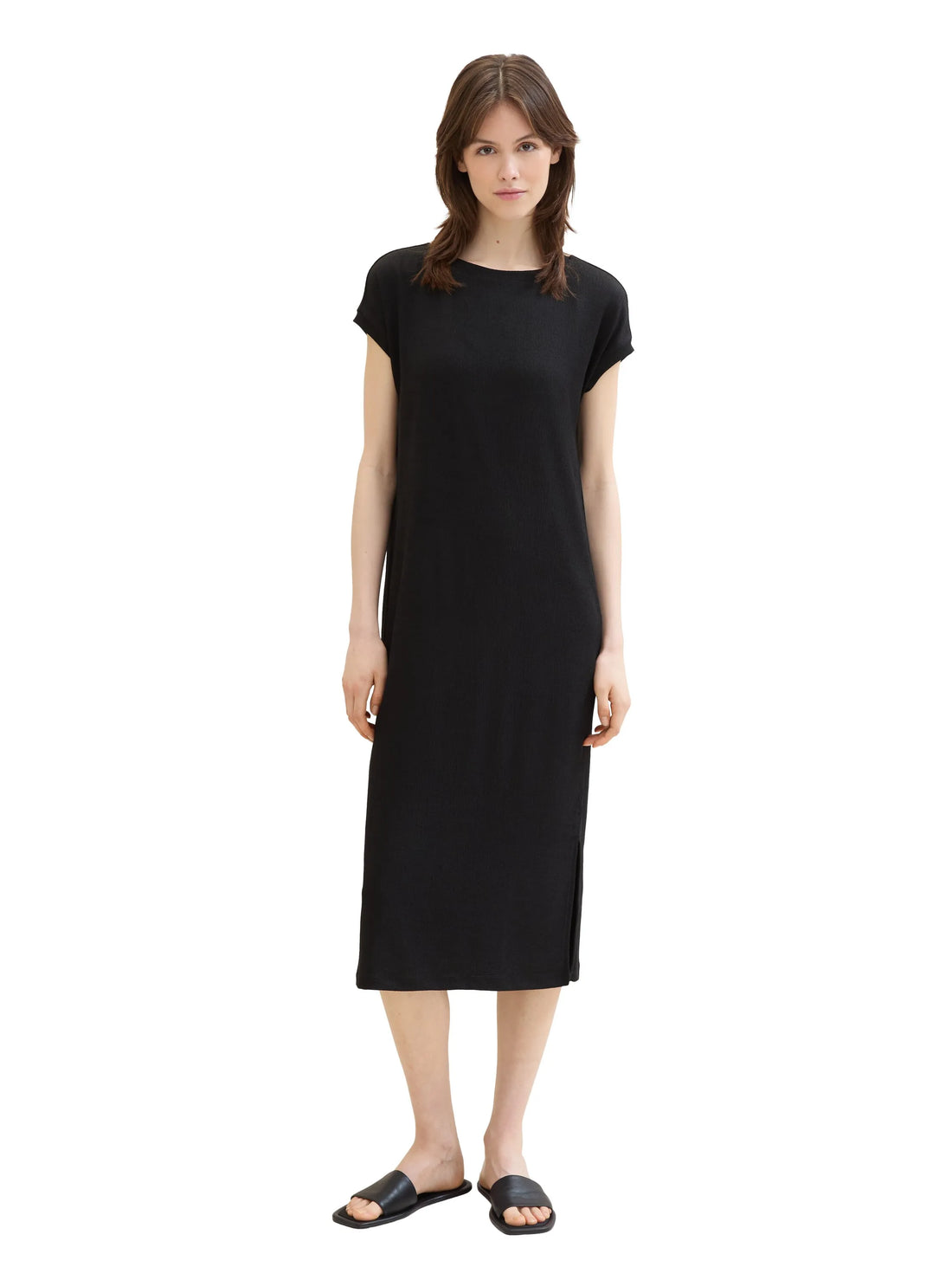 Denim Tom Tailor Deep Black Women Midi T-Shirt Dress SKU: 1041998_14482 Image 01