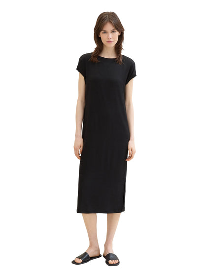 Denim Tom Tailor Deep Black Women Midi T-Shirt Dress SKU: 1041998_14482 Image 01