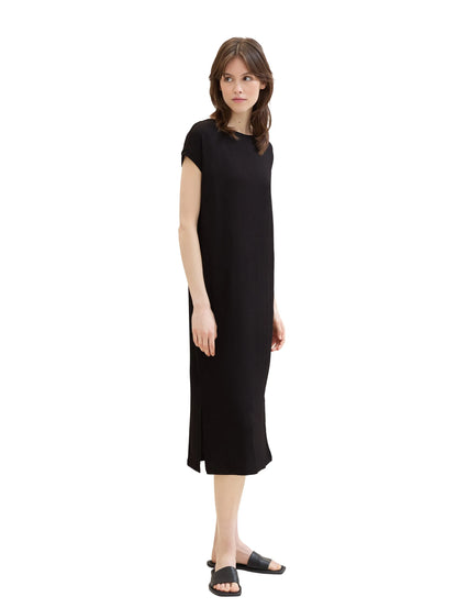 Denim Tom Tailor Deep Black Women Midi T-Shirt Dress SKU: 1041998_14482 Image 02
