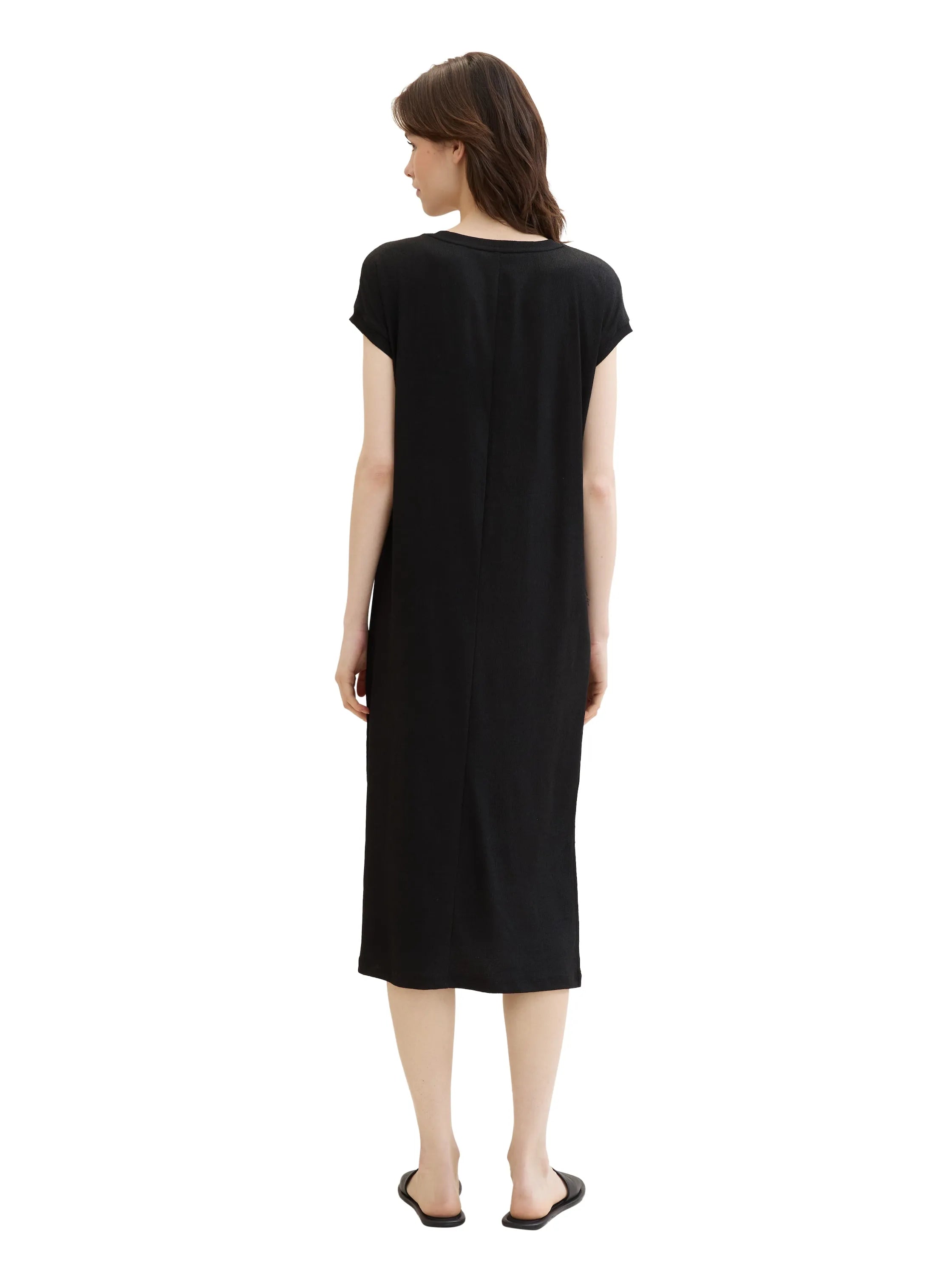 Denim Tom Tailor Deep Black Women Midi T-Shirt Dress SKU: 1041998_14482 Image 03