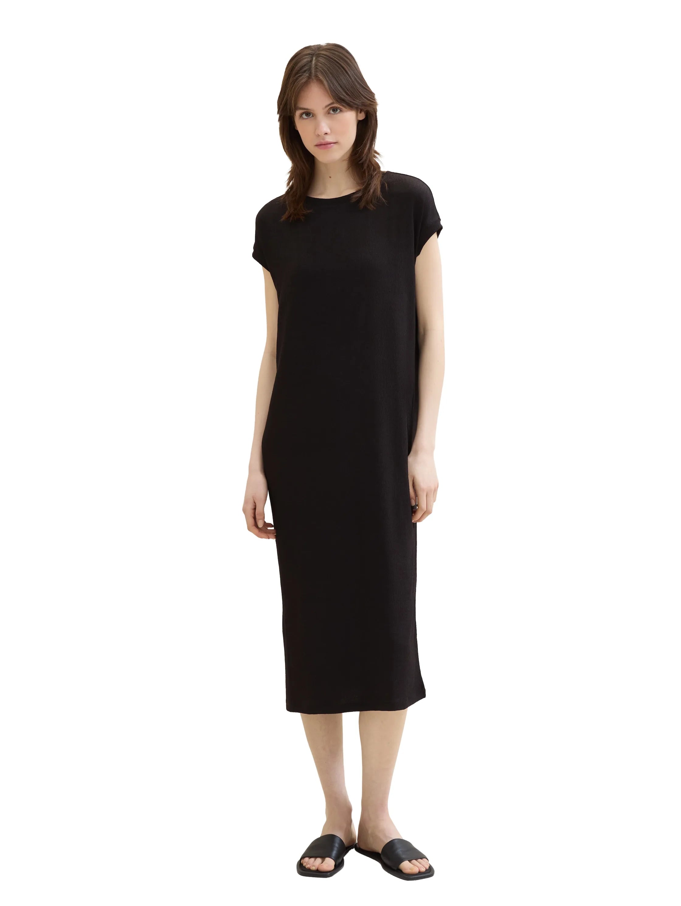 Denim Tom Tailor Deep Black Women Midi T-Shirt Dress SKU: 1041998_14482 Image 05