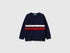 Benetton_Dark Blue_Sweater with Logo in Wool Blend_1041H102X_852_01