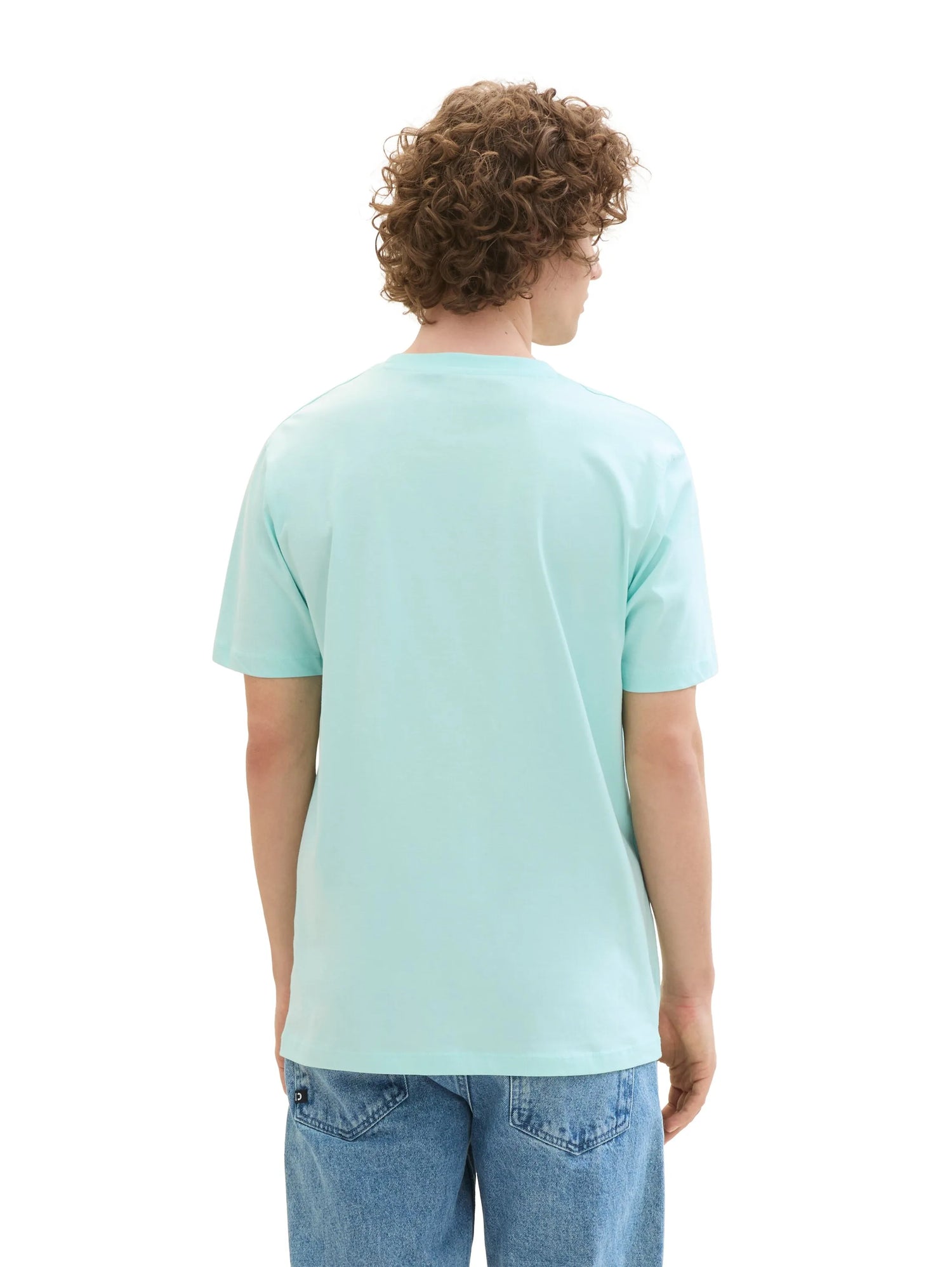 Denim Tom Tailor Classic Light Blue Men Regular Fit Short-Sleeved T-Shirt SKU: 1042072_35258 Image 03