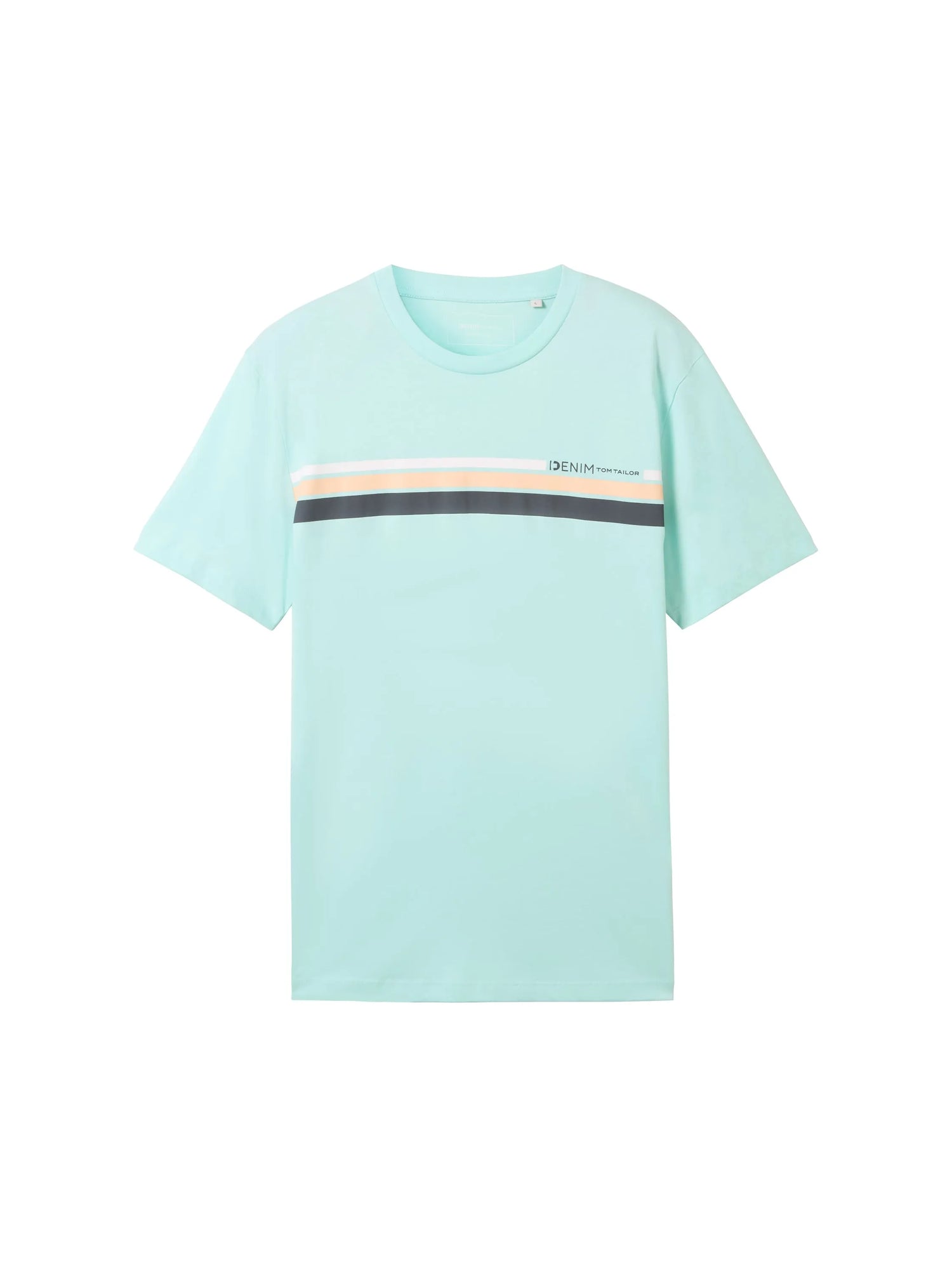 Denim Tom Tailor Classic Light Blue Men Regular Fit Short-Sleeved T-Shirt SKU: 1042072_35258 Image 07