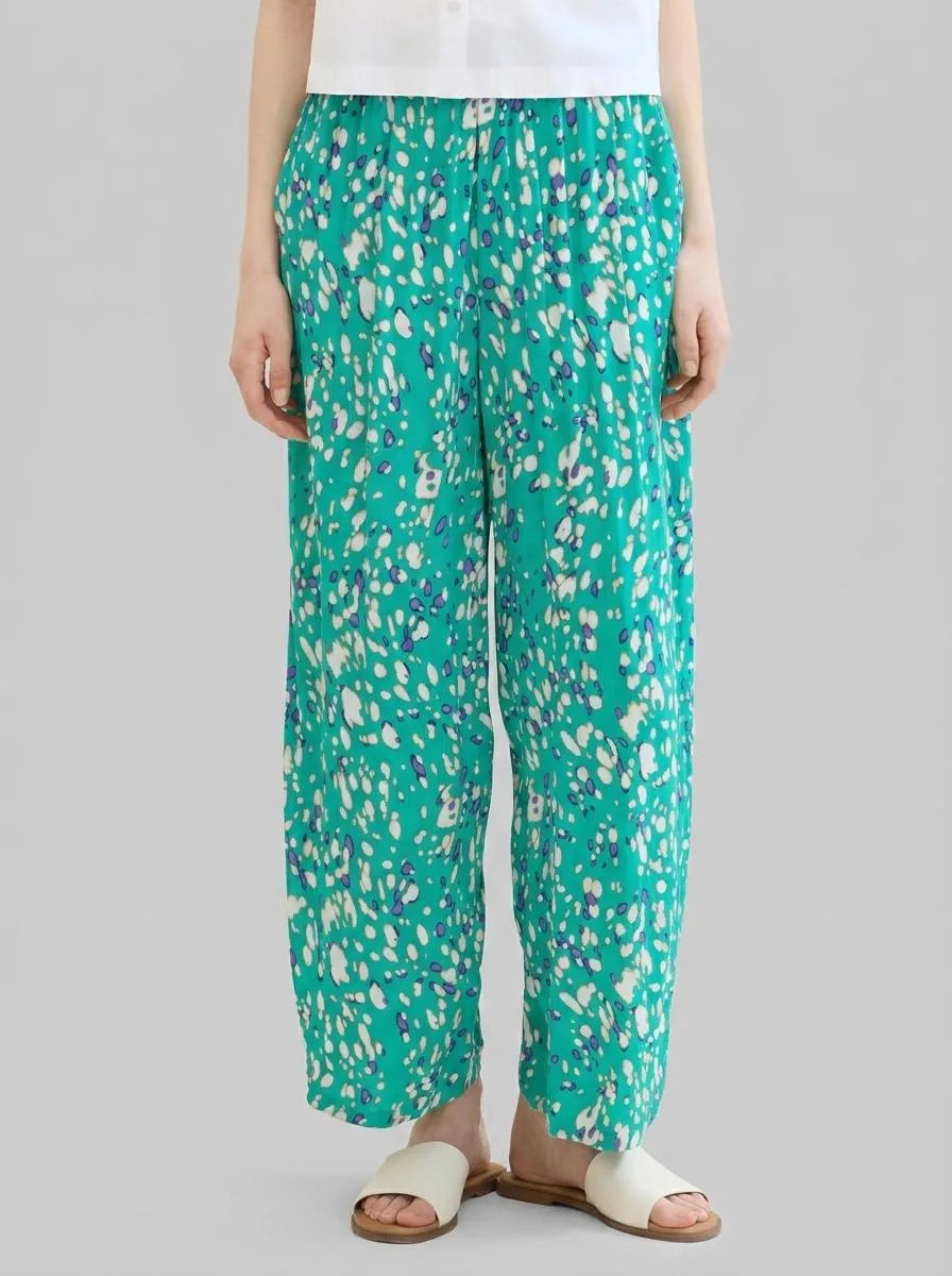 Denim Tom Tailor Abstract Green Dot Print Women Flowing Culottes with a Print SKU: 1042085_35333 Image 00