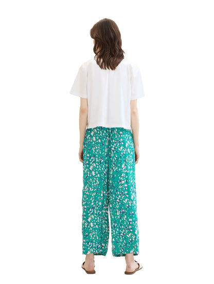 Denim Tom Tailor Abstract Green Dot Print Women Flowing Culottes with a Print SKU: 1042085_35333 Image 04
