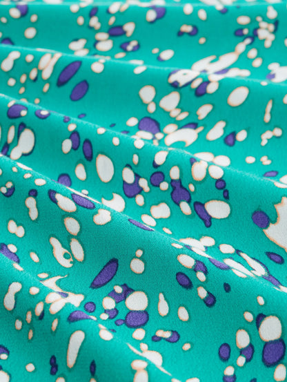 Denim Tom Tailor Abstract Green Dot Print Women Flowing Culottes with a Print SKU: 1042085_35333 Image 07