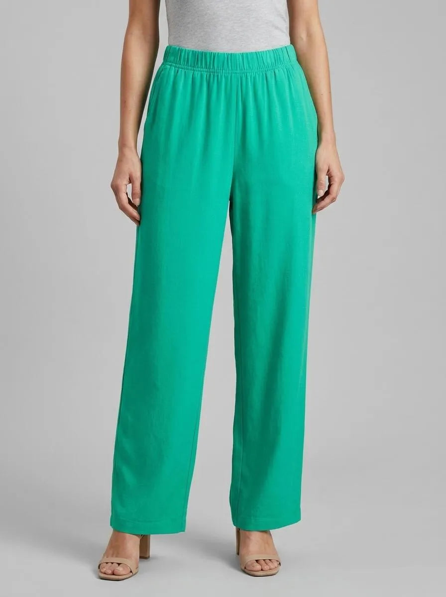 Denim Tom Tailor Bright Green Women Tapered Trousers with Linen SKU: 1042094_35363 Image 00