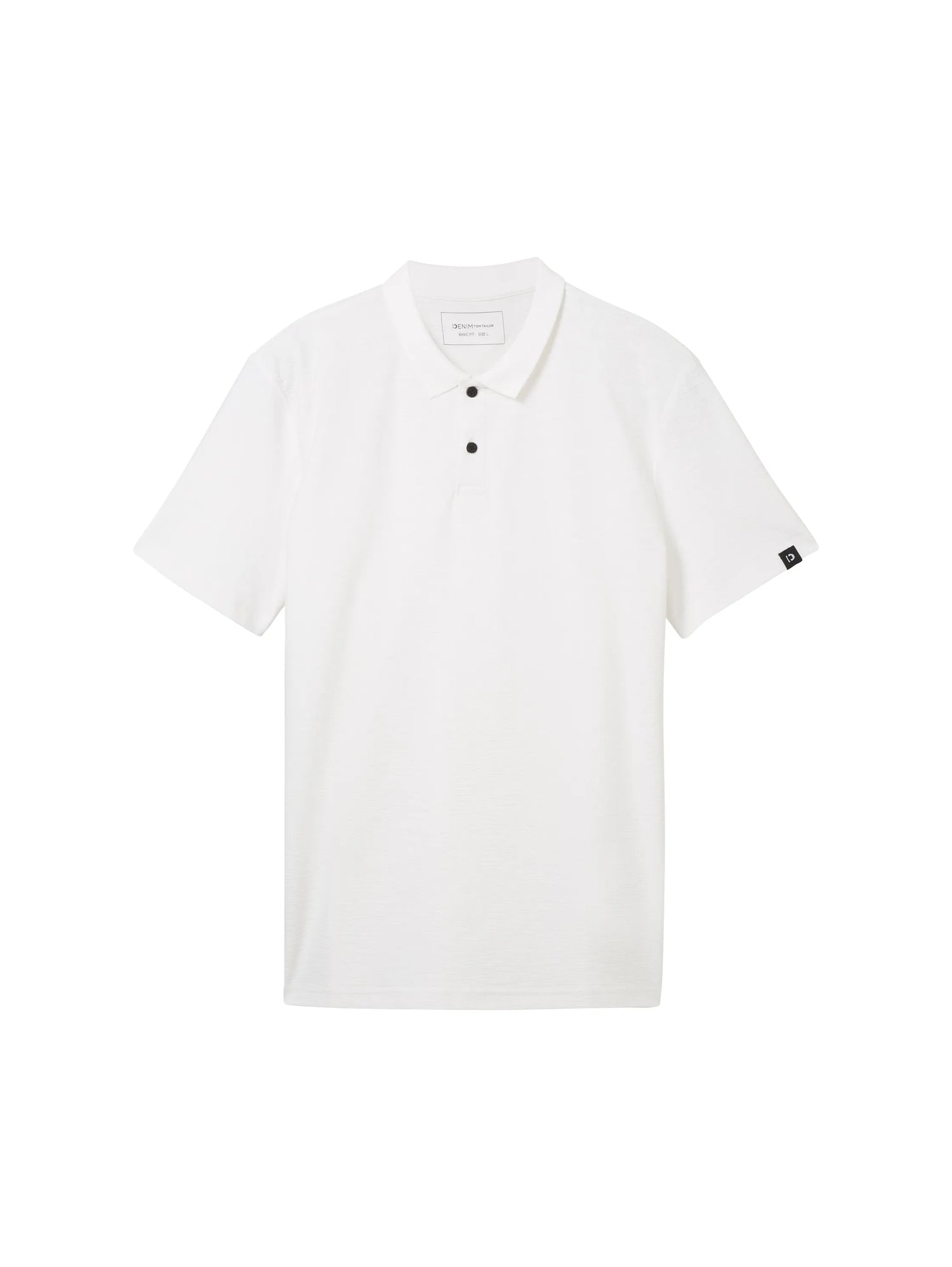 Denim Tom Tailor White Men Textured Polo Shirt SKU: 1042111_20000 Image 07