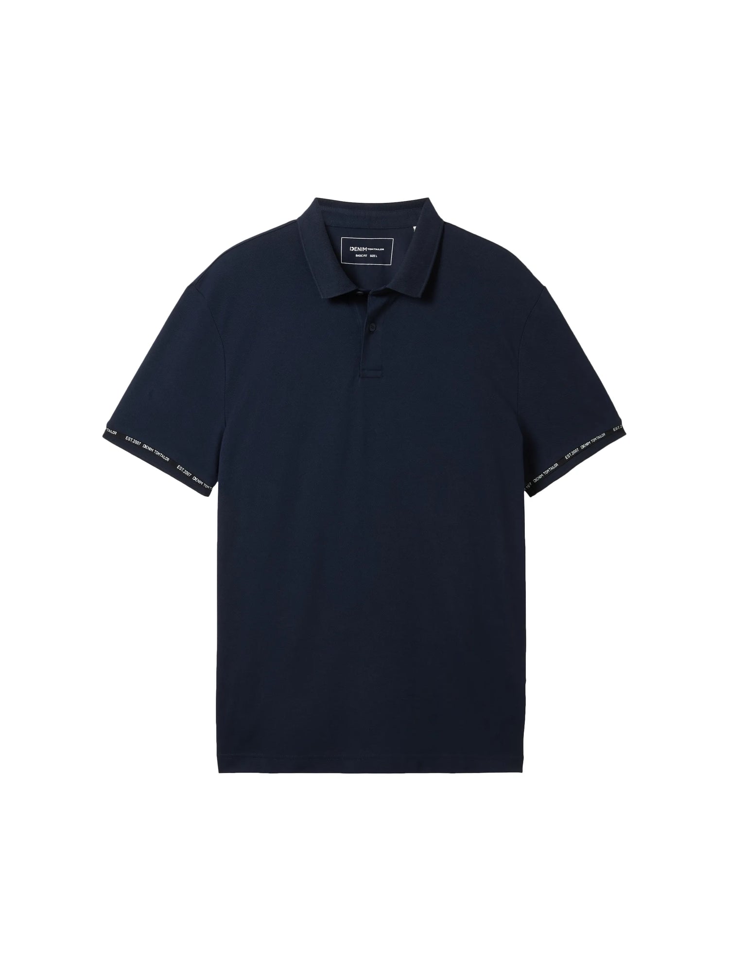 Denim Tom Tailor Sky Captain Blue Men Polo Shirt with Sleeve Details SKU: 1042113_10668 Image 07