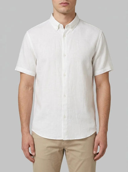 Denim Tom Tailor White Men Basic Short-Sleeved Shirt SKU: 1042120_20000 Image 00