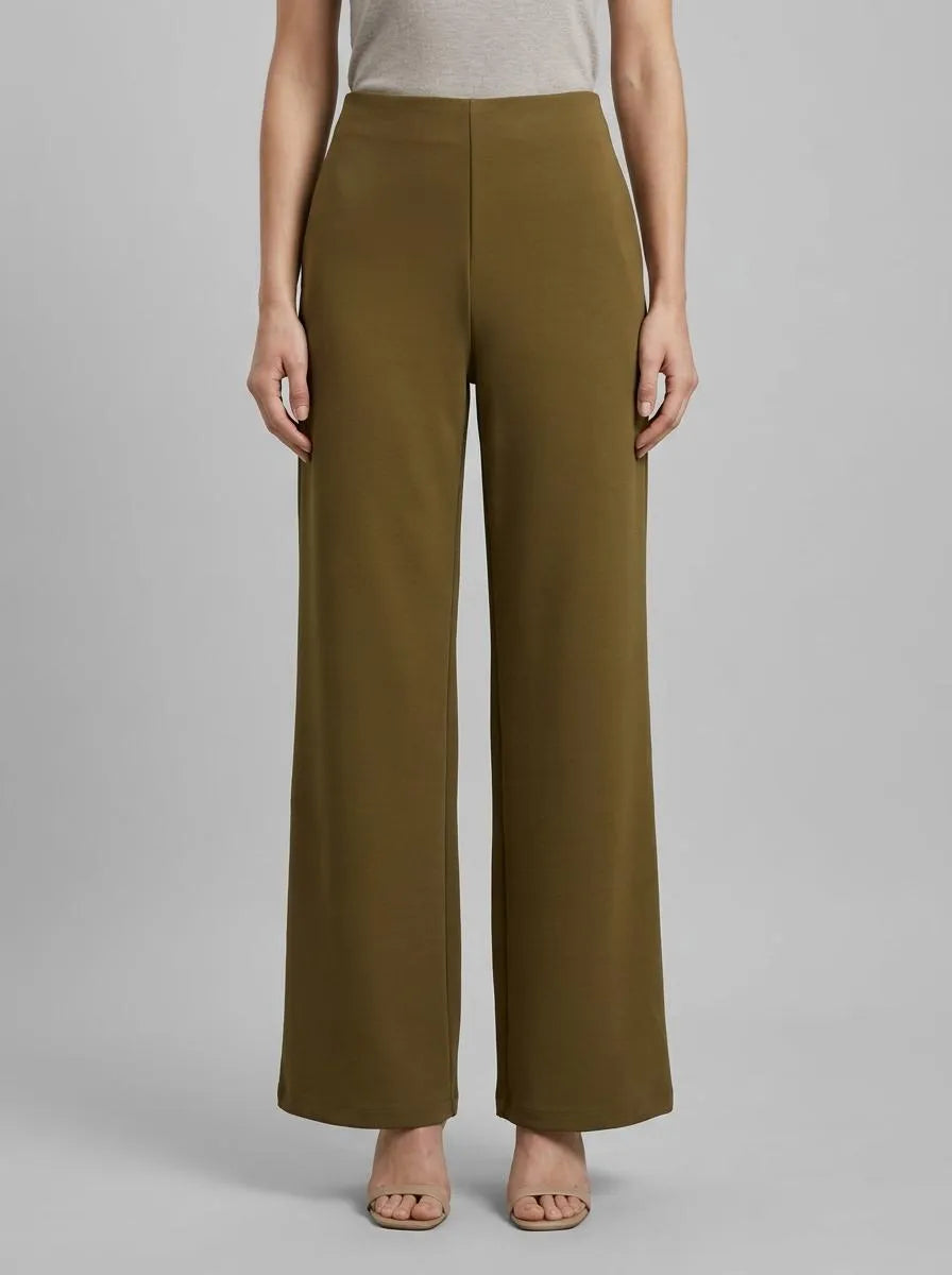 Denim Tom Tailor Golden Olive Green Women High-Waisted Culotte Trousers SKU: 1042304_10370 Image 00
