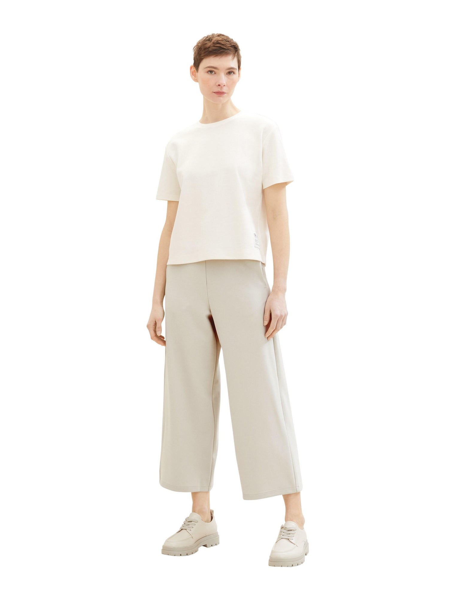 Cropped Slip On Trousers_1042304_10479_07
