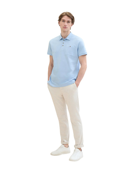 Tom Tailor Light Beige Melange Men Slim Fit Chinos SKU: 1042339_35673 Image 02