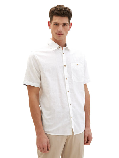 Tom Tailor White Men Regular Short-Sleeved Shirt SKU: 1042351_20000 Image 04