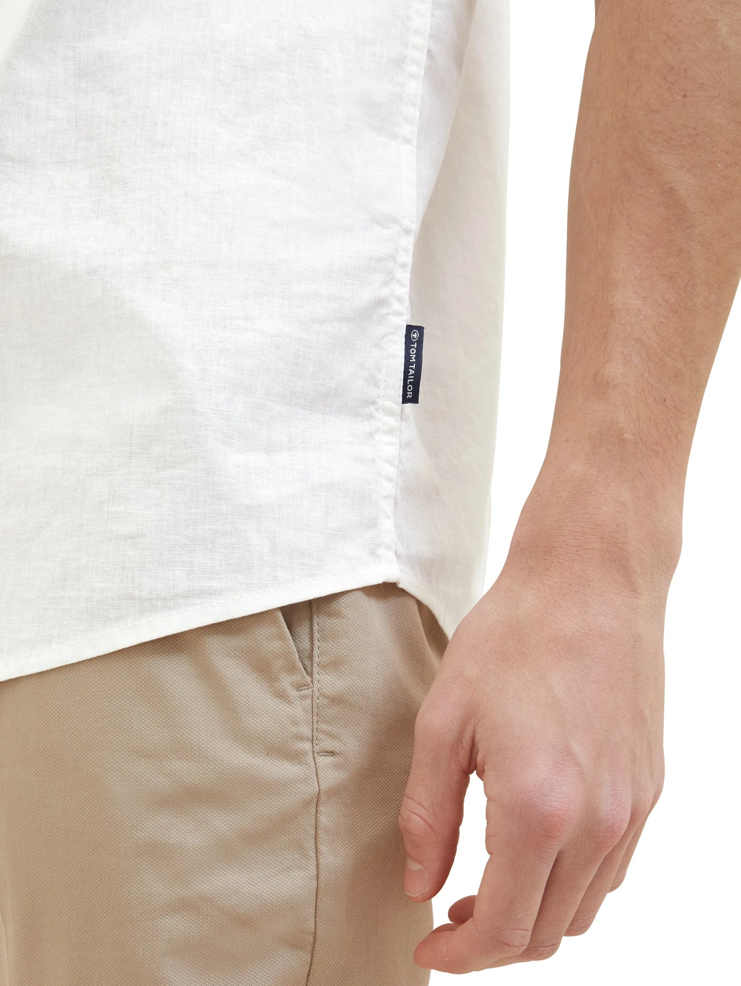 Tom Tailor White Men Regular Short-Sleeved Shirt SKU: 1042351_20000 Image 05