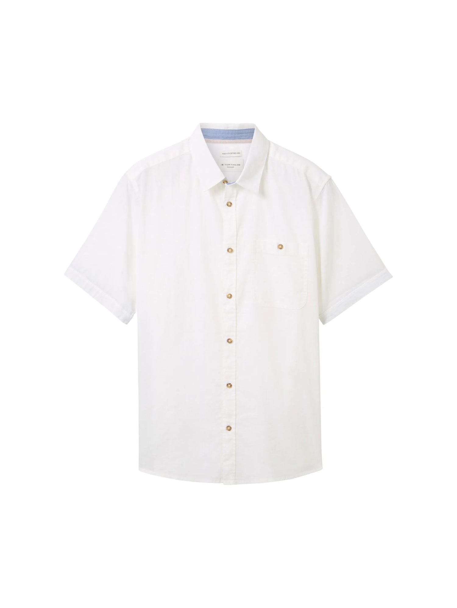 Tom Tailor White Men Regular Short-Sleeved Shirt SKU: 1042351_20000 Image 07