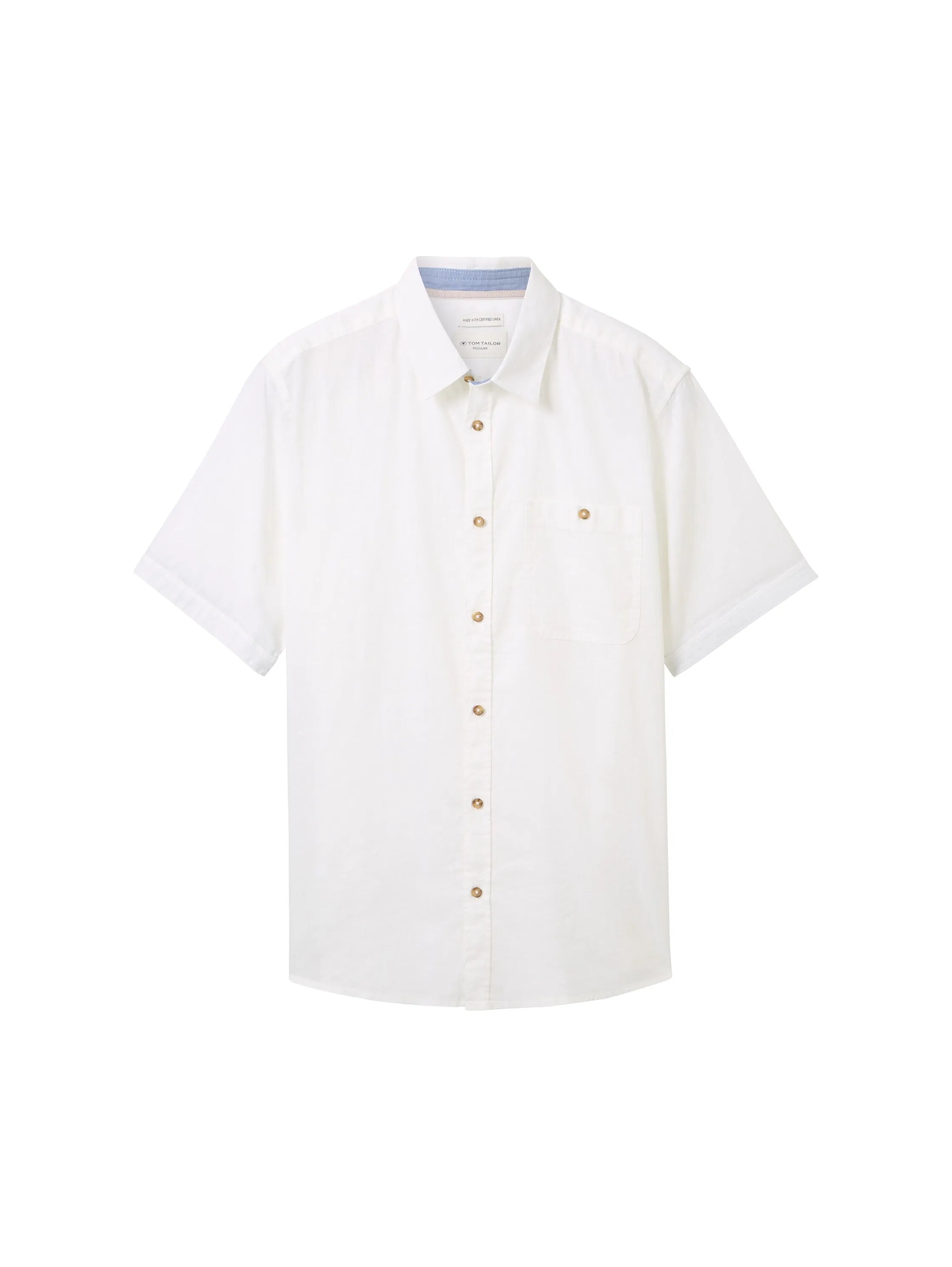 Tom Tailor White Men Regular Short-Sleeved Shirt SKU: 1042351_20000 Image 07